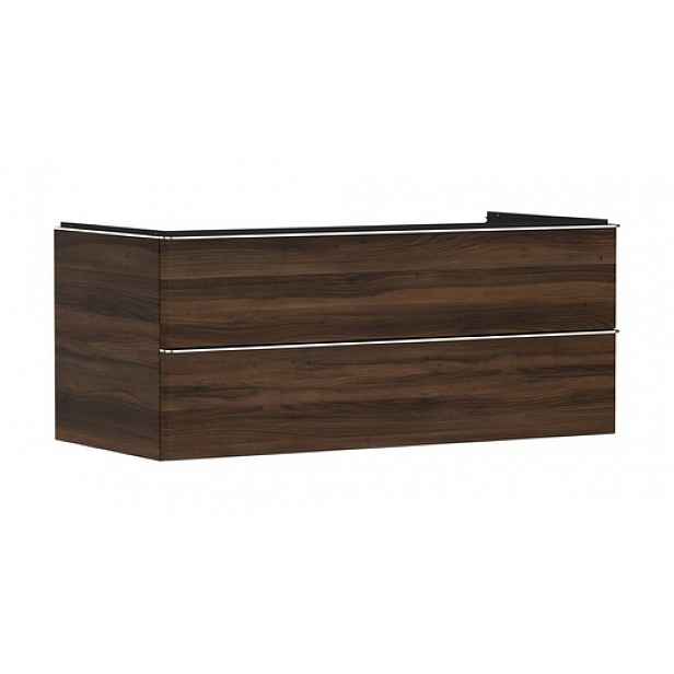 Skříňka pod umyvadlo pod desku Hansgrohe Xelu Q 118x49,5x55 cm tmavý ořech 54085000