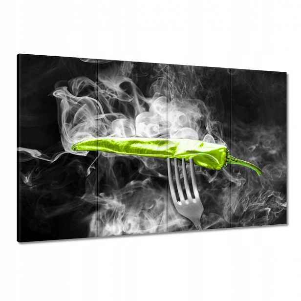 Obrazy 120x80 Zelená paprika v kouři
