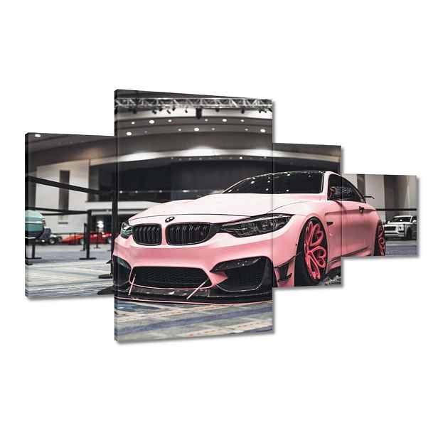 Obrazy 130x80 Růžové Bmw Auto