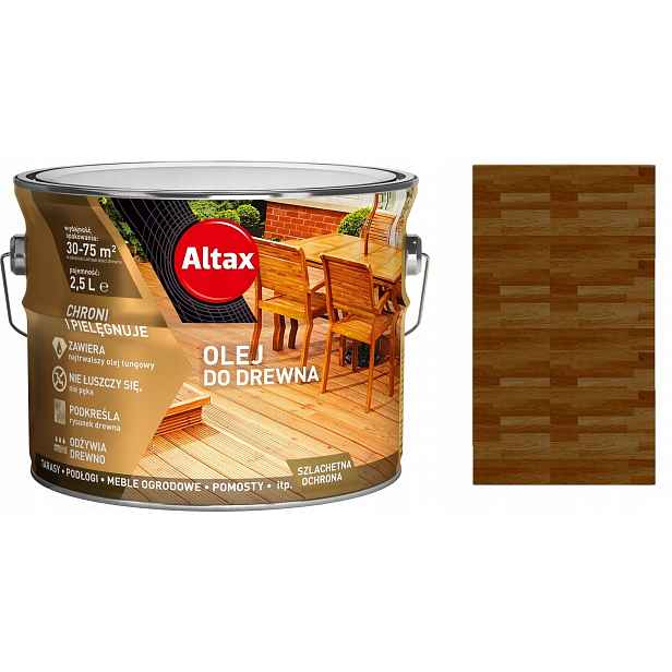 Altax Olej Na Dřevo Pro Terasy 2,5 L Tik Teak