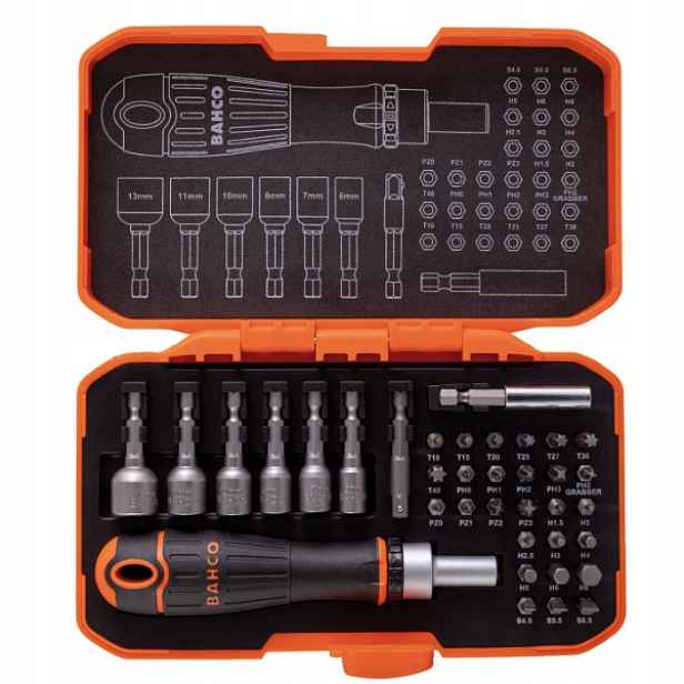 Bahco Sada 1/4" Bitů 36el. 59/S36BCR BAH59/S36BCR