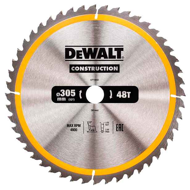 DeWalt DT1960 pilový kotouč na dřevo 305 mm 30 mm 48z