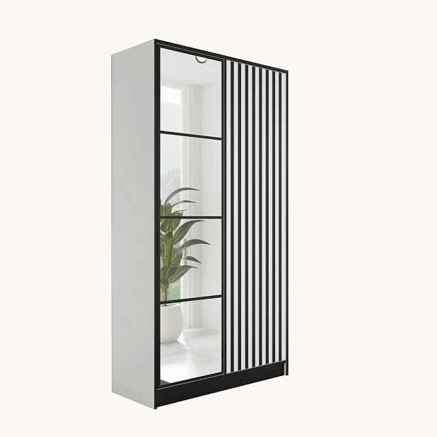 Kier Furniture ŠATNÍ SKŘÍŇ EDEN 2D v3 - 105x205x39cm - Bílá