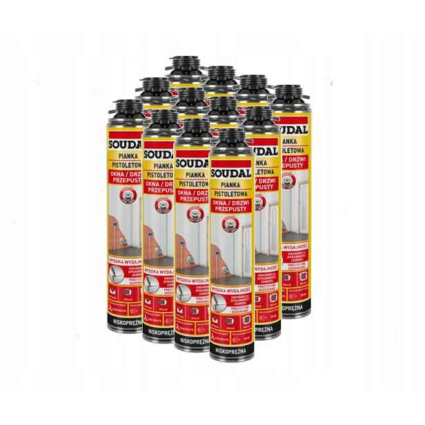 Montážní nízkotlaká pěna Yellow Soudal 12 Ks