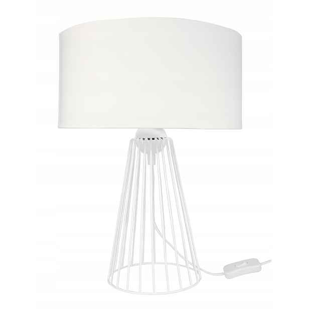 Noční lampa do ložnice stolní lampa Abażur bílá noční lampička loft led