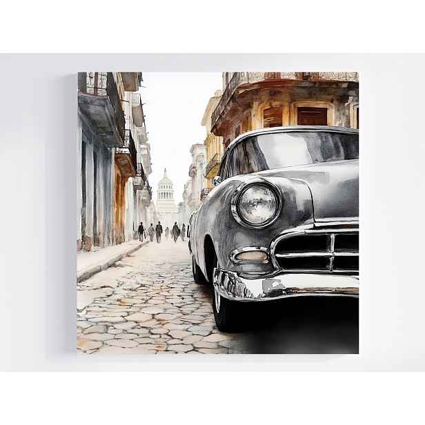 Obraz Na Plátně Plátno Auto Veterán Klasika Město Kuba Havana 50x50