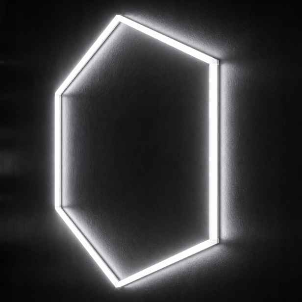 Silný bílý stropní svítidlo Led Hexagon 1 42W 6500K 92x79 Cm myčka auto studio