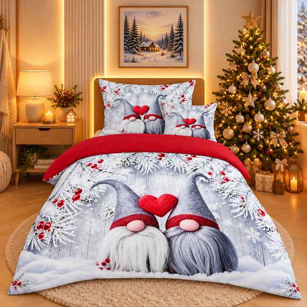 TOP Třídílná sada 3D povlečení 140x200+70x90+45x45 Skřítci