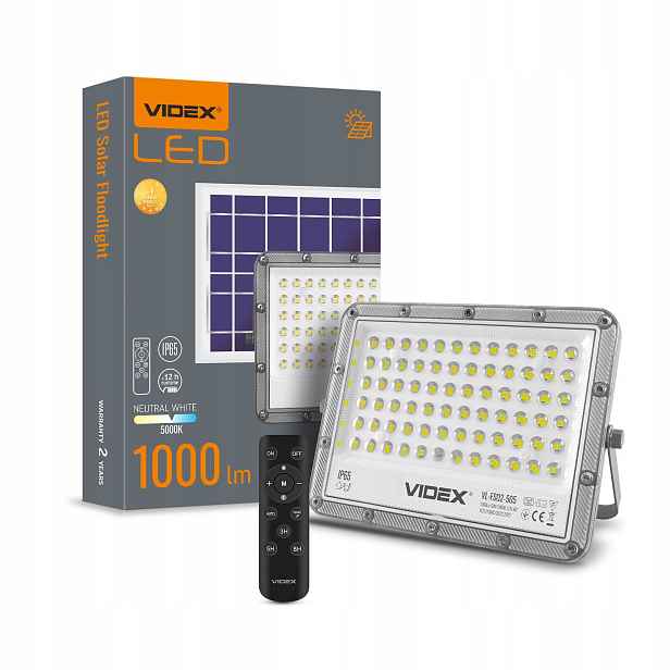 Videx Led reflektor se solárním panelem 50W 1000 lm VL-FSO-205