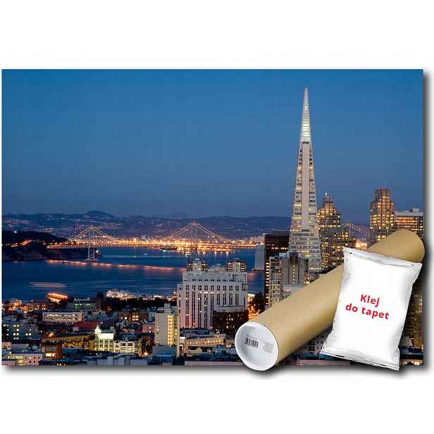 Vinylová fototapeta San Francisco město večer světla výhled 416x254