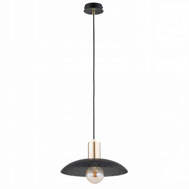 Závěsná lampa Neli 1xE27 Zlaté Doplňky černá Stropní stínidlo regulace