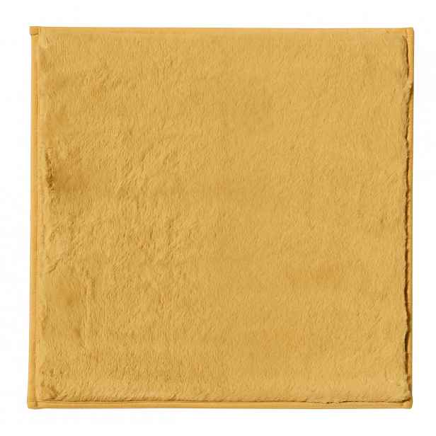 Koupelnová předložka Králík, 50x50 cm, 100% polyester, žlutá