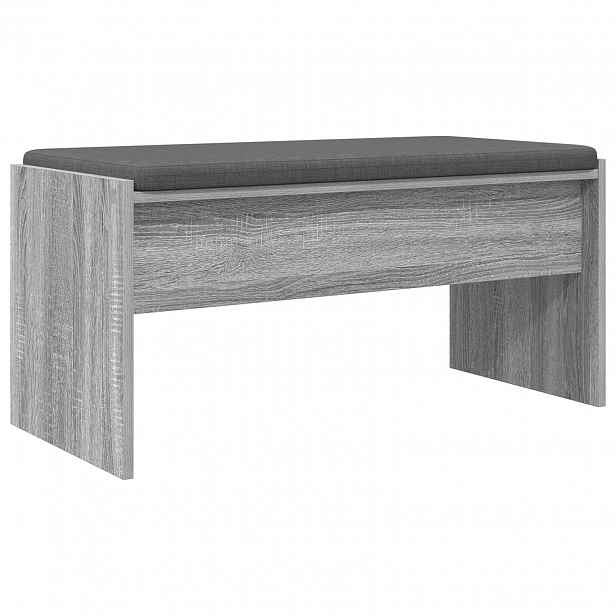 vidaXL Chodbičková lavice s polštářem Šedá Sonoma 83 x 38 x 40 cm