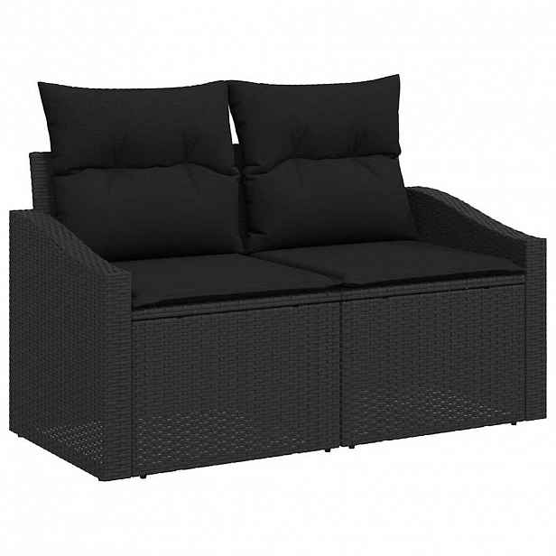 vidaXL Zahradní sofa s polštářem 123 x 62 x 69 cm polyratan