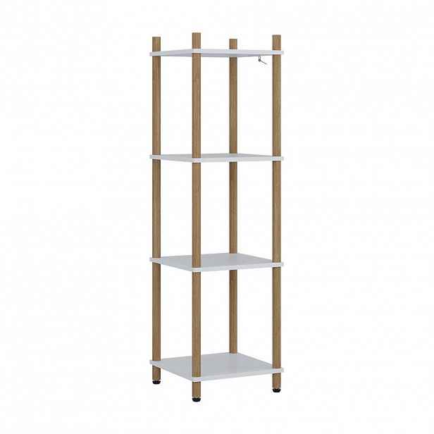 Vicco ROHOVÁ POLICE Bivio Bílá/borovice 30 x 102.5 cm 4 police