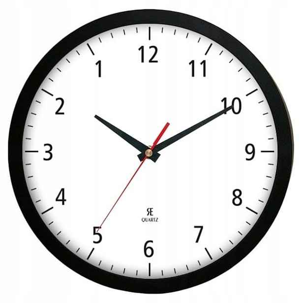 Černé Čitelné Nástěnné Hodiny Chodící Dozadu Antihodiny Jako Dárek 30 cm