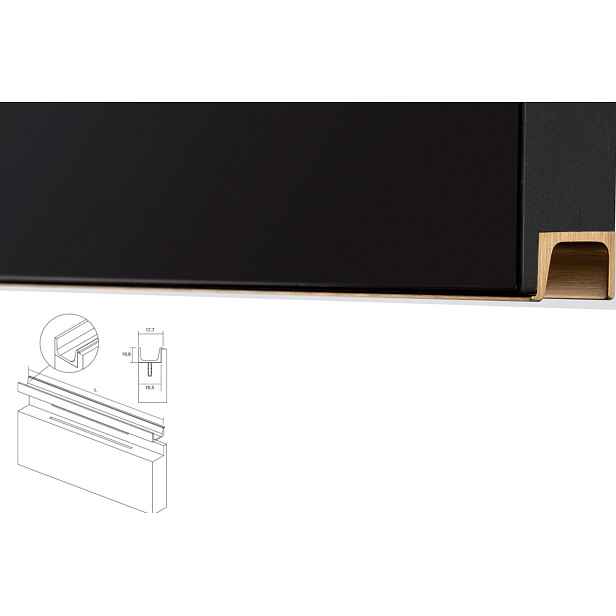 Nábytková úchytka Viefe 0163/597 kartáčovaná mosaz 0163597L618