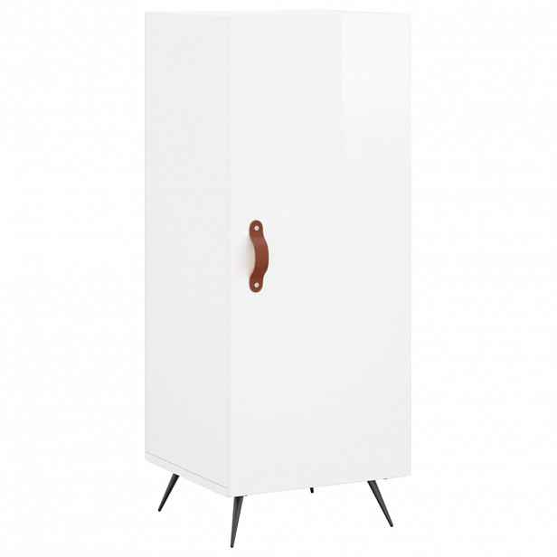 vidaXL Příborník bílý s vysokým leskem 34,5x34x90 cm kompozitní dřevo