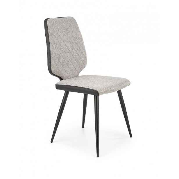 Jídelní židle šedá / černá - výška: 91 cm