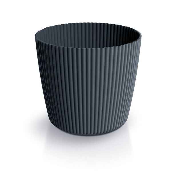 Prosperplast Květináč MILLA ROND antracitový, varianta 10,9 cm