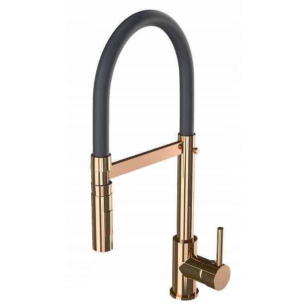Vento Kuchyňská Baterie Vytahovací Sprcha Rose Gold Kohoutek Do Dřezu