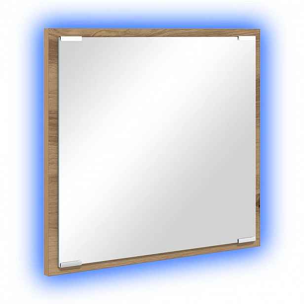 vidaXL LED koupelnové zrcadlo Artisanový dub 40 x 37 x 8.5 cm