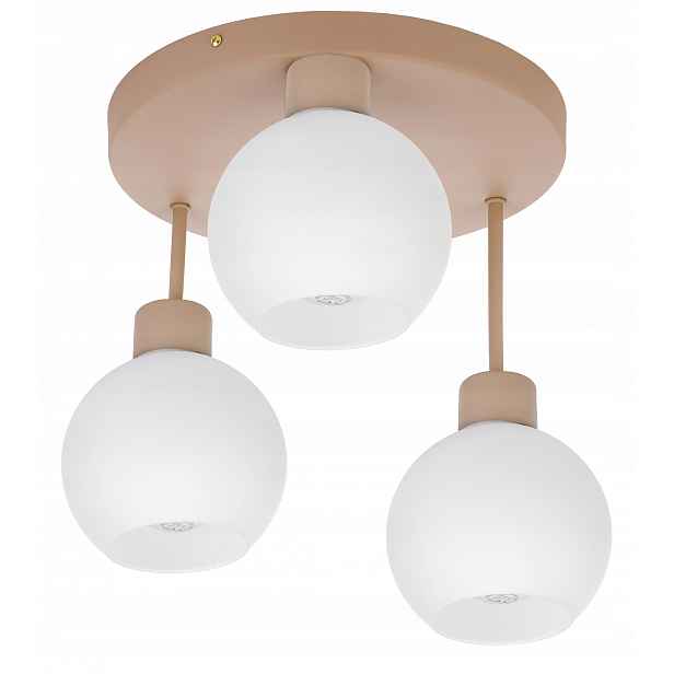 Závěsná Stropní Lampa Stropní Svítidlo Pevný Lustr 3x E27 Kašmír béžová stínidlo Kula