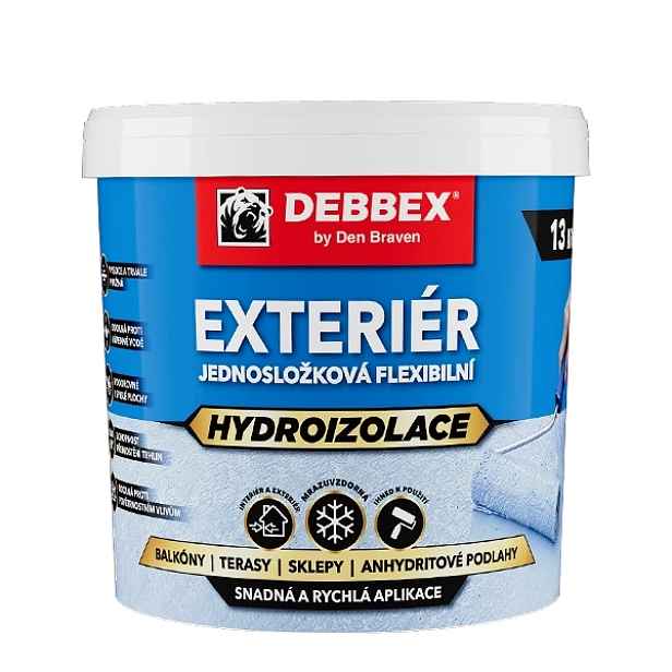 Jednosložková hydroizolace Exteriér 5 kg kbelík modrá