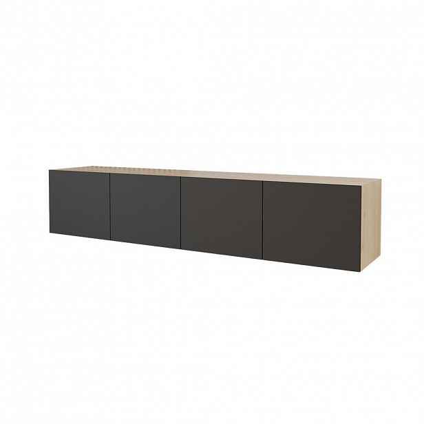 ALTDECOR NÍZKÁ komoda ELIO-W 2x100x40x40 cm – Artisan / černá