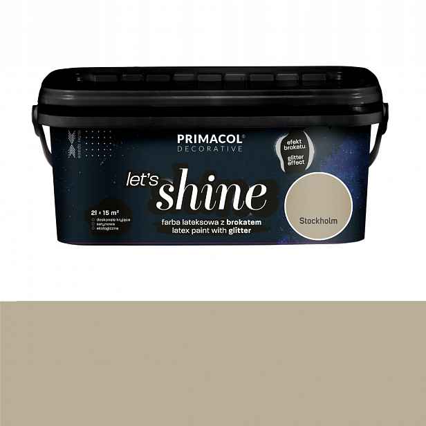 Primacol Let's Shine Barva Dekorativní Barva Se Třpytkami 2L Káva