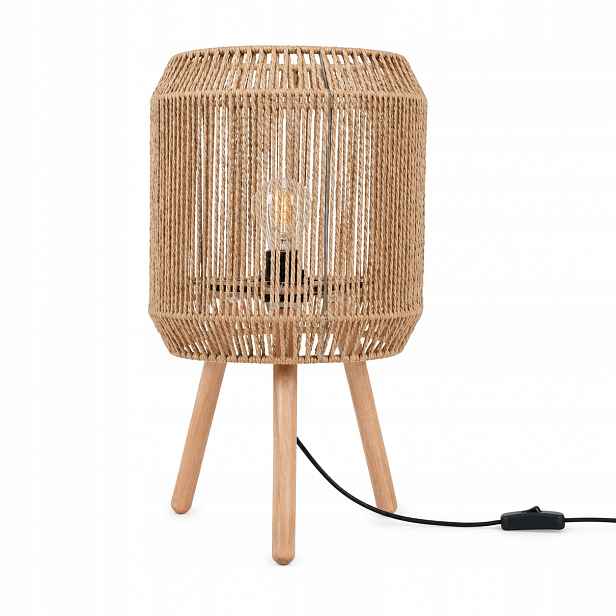 Stolní lampa Sol béžová E27 – Paco Home