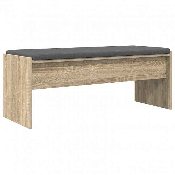 vidaXL Chodbičková lavice s polštářem Sonoma dub 103 x 38 x 40 cm