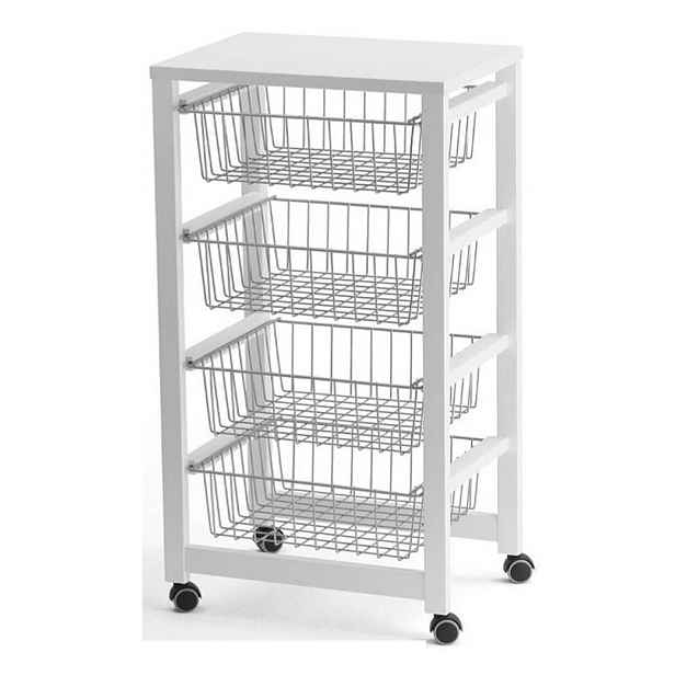 Arredamenti Gingerone Kuchyňský vozík 83 x 46 cm, bílý