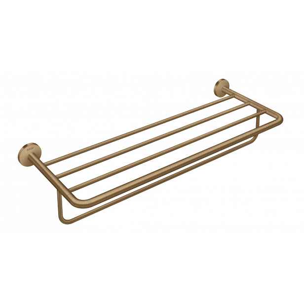Axor Universal Circular - Držák ručníku s poličkou, délka 60 cm, kartáčovaný bronz 42843140