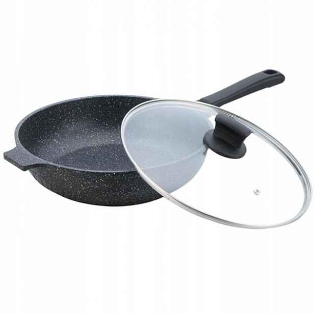 Hluboká Pánev 28 cm s víkem Granite, indukční, 5 mm, hliníkový odlitek