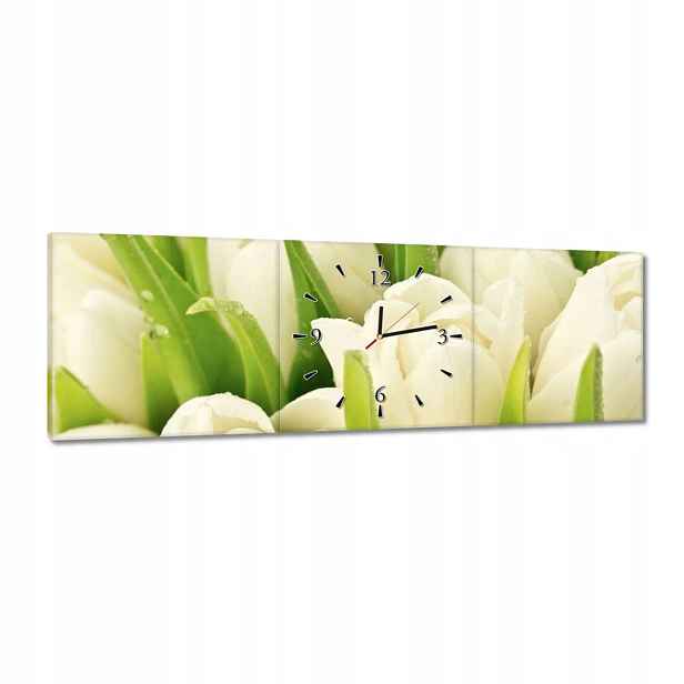 Hodiny 90x30 Jemné tulipány