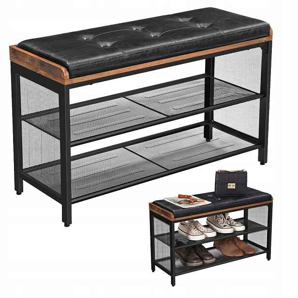 Lavička botník S Sedákem, police 80 x 48 x 30, čalouněná Loft