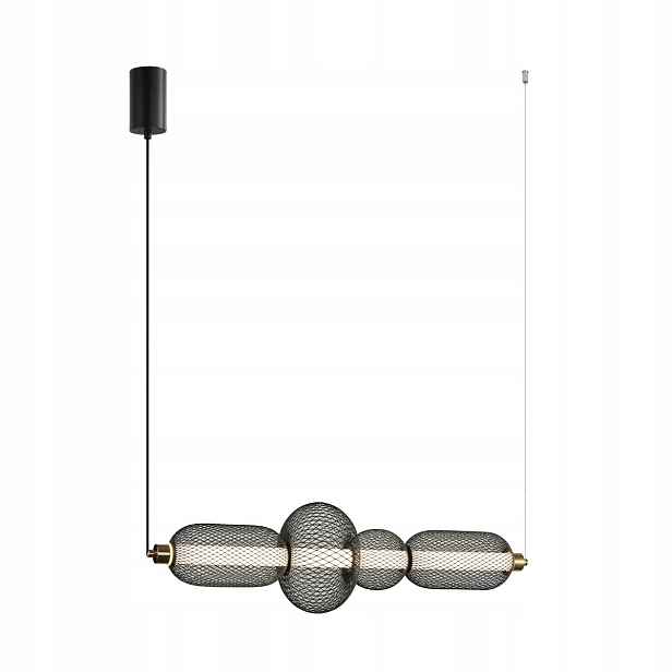Moderní černo-šedá Led závěsná lampa 16W do obývacího pokoje, Italux