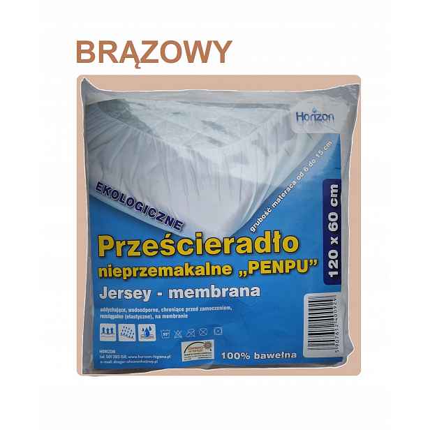 Nepropustné prostěradlo Jersey Premium Hnědé