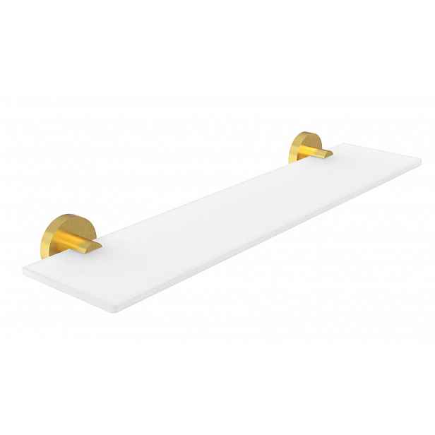 Nimco Unix - Polička, délka 50 cm, sklo/kartáčovaná zlatá UNZ 13091B-50-Z