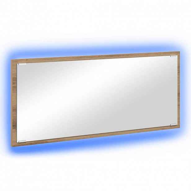 vidaXL Zrcadlo Artisanový dub 90 x 8,5 x 37 cm Kompozitní dřevo
