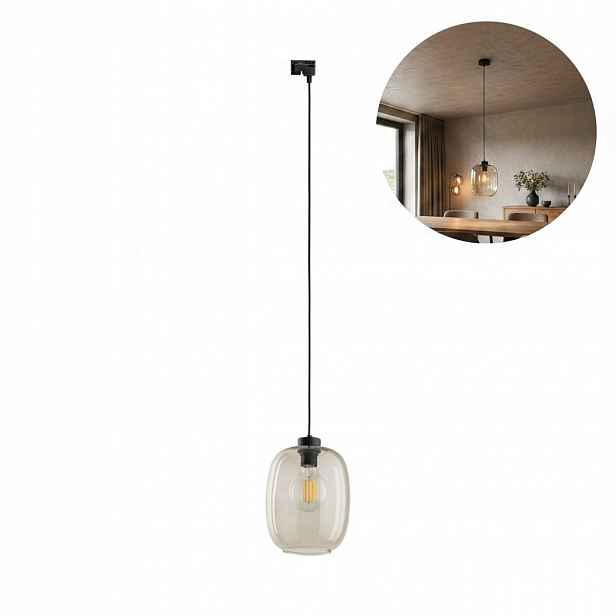 Závěsný reflektor Tracer Elio Černý Kov E27 Kancelář Tk Lighting