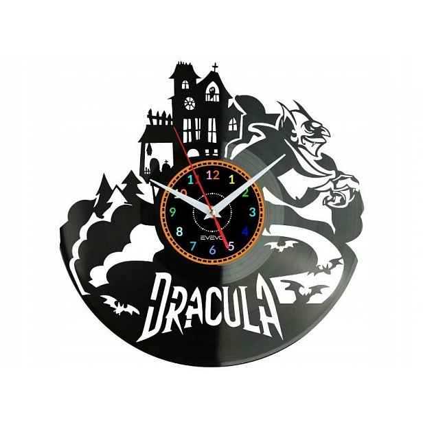 Dracula Dárek Originální dekorace do domu Hodiny z vinylové desky