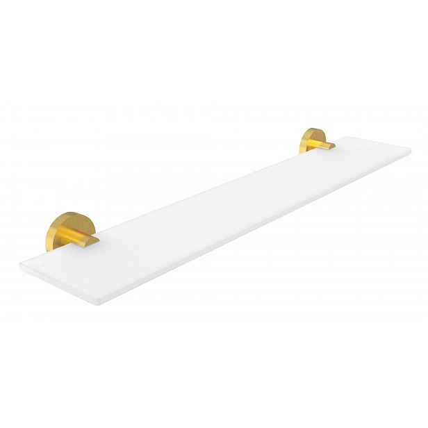 Nimco Unix - Polička, délka 60 cm, sklo/kartáčovaná zlatá UNZ 13091B-60-Z