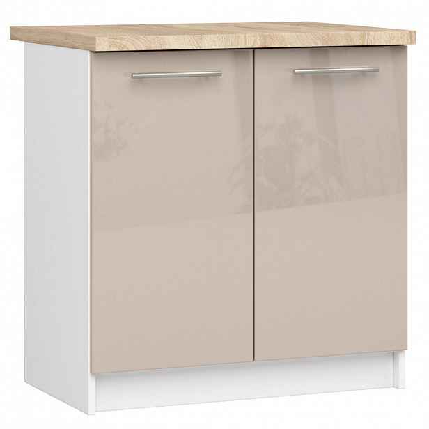 RAUMHIRSCH FURNITURE SPODNÍ SKŘÍŇ Bílá, Cappuccino lesk 85/80/46