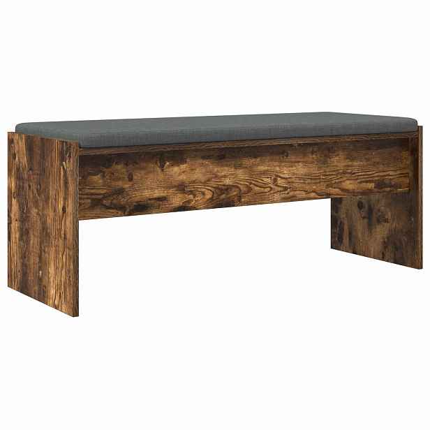 vidaXL Chodbičková lavice s polštářem Kouřový dub 103 x 38 x 40 cm