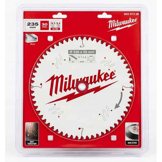 Vidiový kotouč pro řezání hliníku 235 mm 30 mm 2.4 60 s Tf Neg. Milwaukee