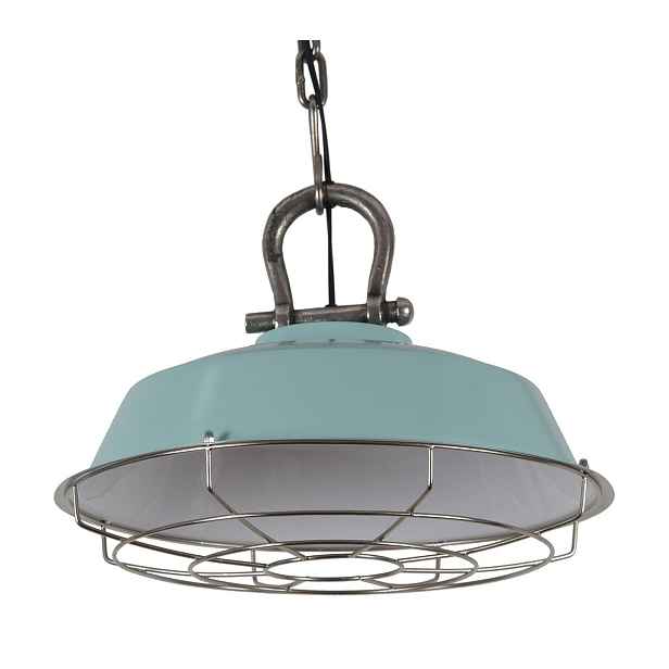 Zelené závěsné kovové světlo Milan vintage green - Ø 44*36 cm Collectione