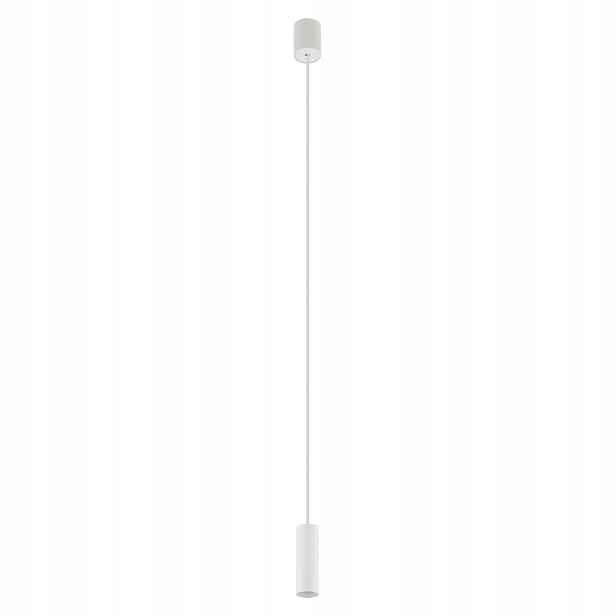 Závěsná bodová lampa bílá tuba nad stůl ostrovní bar Fourty Nowodvorski