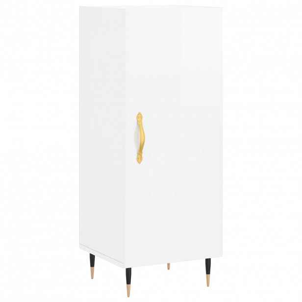 vidaXL Příborník bílý s vysokým leskem 34,5x34x90 cm kompozitní dřevo